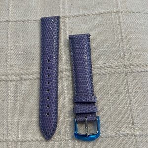 Michele 18mm lizard leather lilac strap